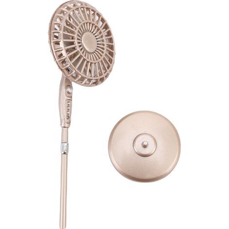Miniature 1:12 dollhouse fan – retro gold design, alloy, 40 x 34 x 112 mm (1/5)