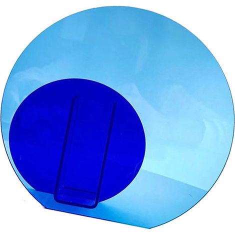 Jarrón acrílico moderno: jarrón geométrico de color neón con diseño de círculos grandes y pequeños para la decoración del hogar, fácil de limpiar, acrílico de alta calidad (1 jarrón). (1/5)