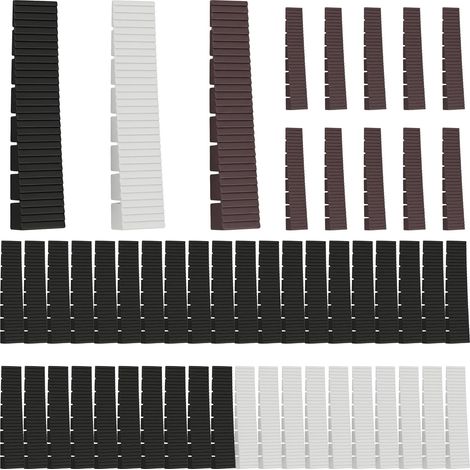 Pack de 60 cales de roue, cales de meubles, cales en plastique (3 couleurs) (1/5)