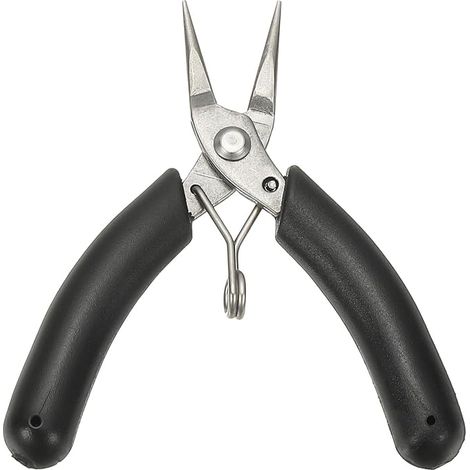 Pince Ronde 4" Mini Pince Bijoux À Mâchoires Effilées Noir (1/5)