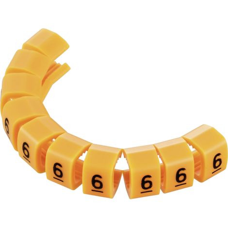 TRU COMPONENTS TC-MB2/6203 Clip de marquage Impression 6 Plage de Ø extérieur 4 à 5.10 mm S021561 (1/2)