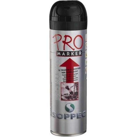 Traceur Chantier Promarker Noir Marquage Provisoire Haute Visibilité - Soppec