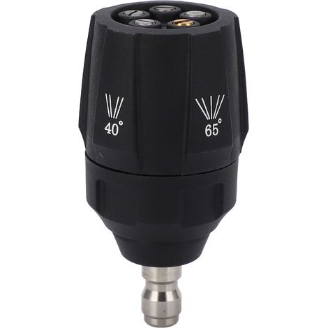 Buse de nettoyeur haute pression 5 en 1, tête de pulvérisation rotative à 360° réglable, raccord rapide 1/4 po