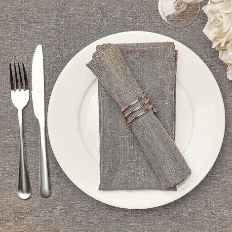 Serviettes en lin pour la décoration des restaurants et des tables à la maison (1/5)