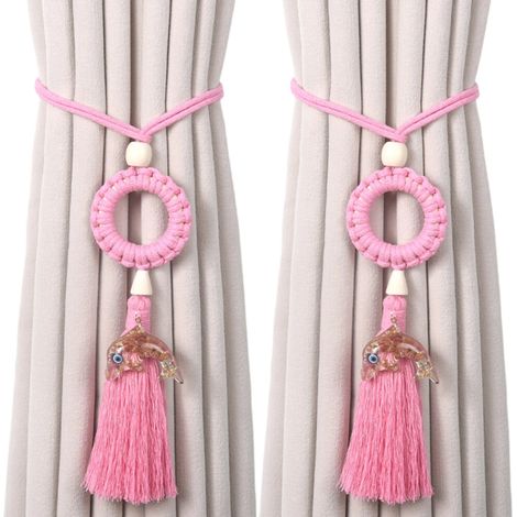Fermacravatte per tende, staffe per drappeggi - Rosa pesca