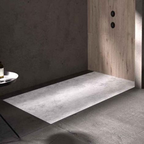 Plato de ducha resina DEKOR CEMENTO 90x120 cm