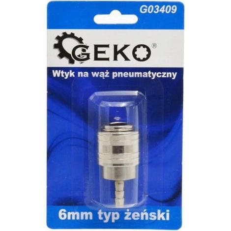 Raccordo pneumatico geko g03409 resistente alta pressione 6mm