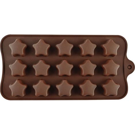 15 boîtes à chocolat en silicone en forme d'étoile pentagonale consécutive (1/5)