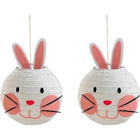 2 Stück Laternen in Form eines Osterhasen