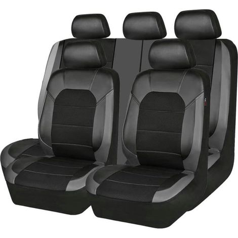 Housses de siège auto Renault Scenic 3 - Gris - 2 rangées + 3 rangées - Imperméable & antidérapant (1/5)