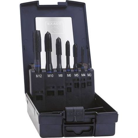 Exact 42305 Conjunto de 7 Machos de Roscar para Máquina Azul HSS-E