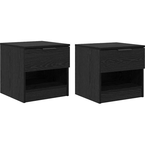 Maison Exclusive - Mueble cama con cajón 2 pcs Roble Negro 40 x 3