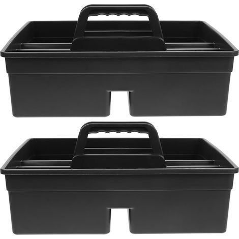 2 pièces Panier de Rangement Outils de Nettoyage avec Poignée Organisateur Multi-compartiments Portable pour Fournitures et Accessoires de Nettoyage Panier Pratique pour Usage (1/5)