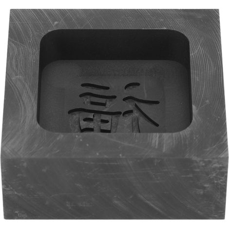 Moule de coulée en graphite haute stabilité thermique pour lingots or argent, caractère chinois A, moule à barre, usage fonderie, résistant chaleur, outillage précis. (1/5)
