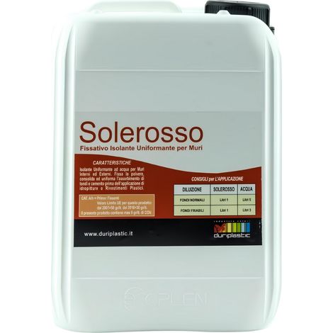 I pre trattamenti primer solerosso fissativo acrilico uniformante trasparente formato 5 lt - confezione 1 (1/5)
