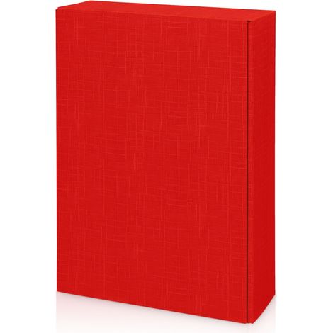 25 x Präsentkarton für 3 Flaschen 360x250x90 mm strukturgeprägt Rot (1/2)