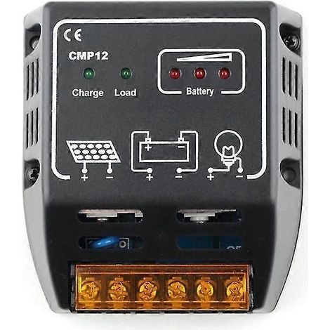 Contrôleur solaire CMP12 20A 12V/24V pour la surveillance des systèmes d'énergie solaire PV PWM (1/2)