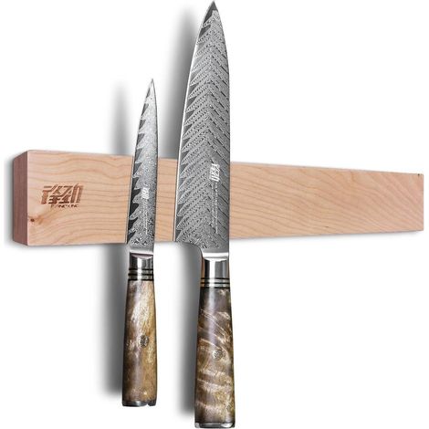 Magnetische Messerleiste Holz Utensilienhalter Küchenmesser Wandhalter 46cm (1/5)