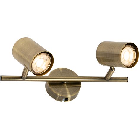 QAZQA Faretto jeana - Moderno - Acciaio - Bronzo - Oblungo Max. 2 x Watt