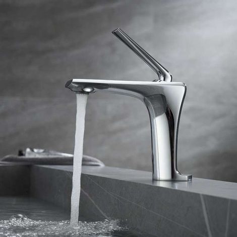 Robinet mitigeur lavabo chrome, Cyrius (1/5)