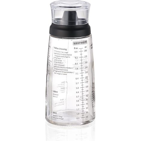 LEIFHEIT Shaker pour assaisonnements 3195 Leifheit shaker vinaigrette gradue de 300 ml avec bec verseur anti-goutte ideal pour