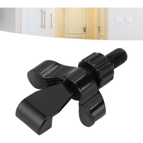 Butée de porte renforcée plus épaisse et plus lourde, butée de porte de sécurité portable avec verrou de porte, noire, pour la sécurité et la prévention des vols dans les hôtels. (1/5)