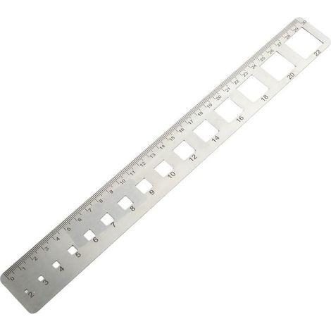Équerre en acier inoxydable de 310 mm, échelle travail pour les (1/5)
