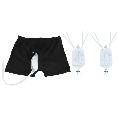 Sac urinaire portable pour homme, ceinture élastique, réutilisable, short, pour incontinence, personnes âgées (1/5)