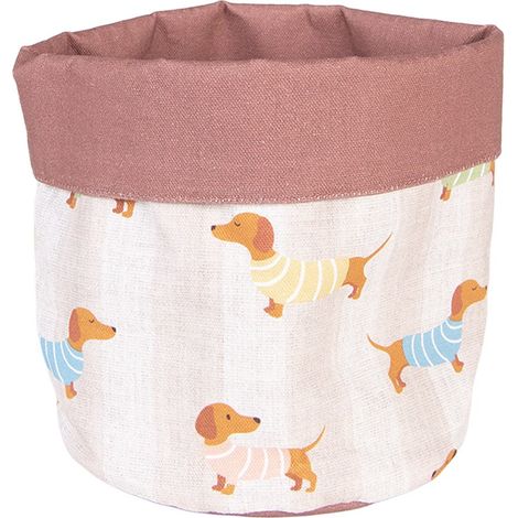 Corbeille à pain en coton beige panier de table pour petit-déjeuner 15 x 16 cm - PANGIVO (1/4)