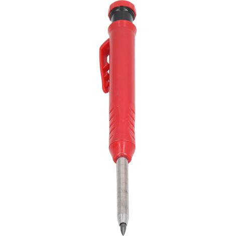 Porte-mine de menuiserie avec taille-crayon intégré, mines 2,8mm, kit de traçage bois rouge, rechargeable (1/5)