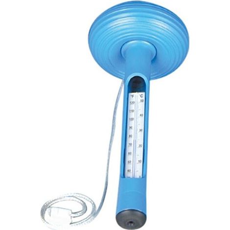 Thermomètre tubuleire flottant pour piscine, Thermomètre à balle flottant, bleu
