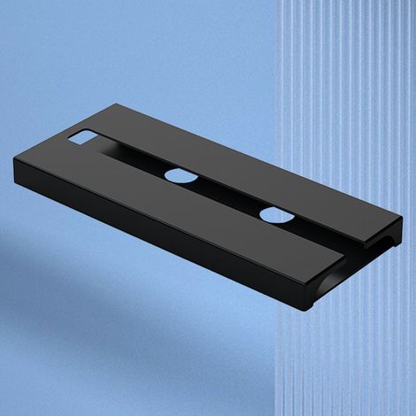 Porte-Verrines Sous Meuble Suspension Pratique Support En Plastique Noir Rack Rangement Économiseur Espace Deux Étiquettes Sans Trace (1/5)