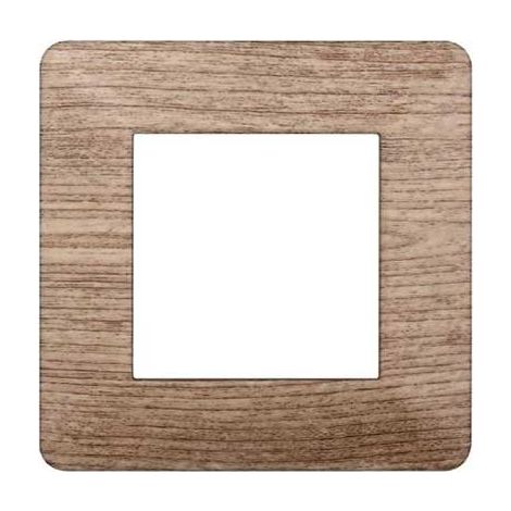 Plaque compatibles Vimar Plana 2 modules plastique couleur bois clair Ettroit EV83204