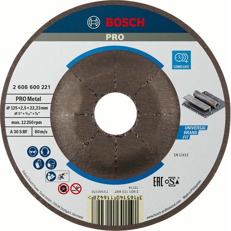 DISQUE BOSCH A TRONCONNER POUR L'ACIER Ø125 - ep 2,5mm