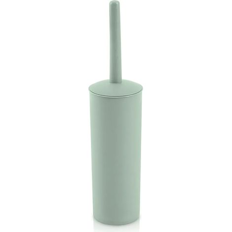 Scopino wc da appoggio verde acqua in plastica con portascopino (1/3)