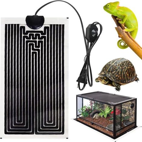 Heizmatte für Reptilien 14 W temperaturverstellbare Heizmatte für Terrarien geeignet für Terrarien von Reptilien Schildkröten Schlangen Echsen 28 28 (1/2)