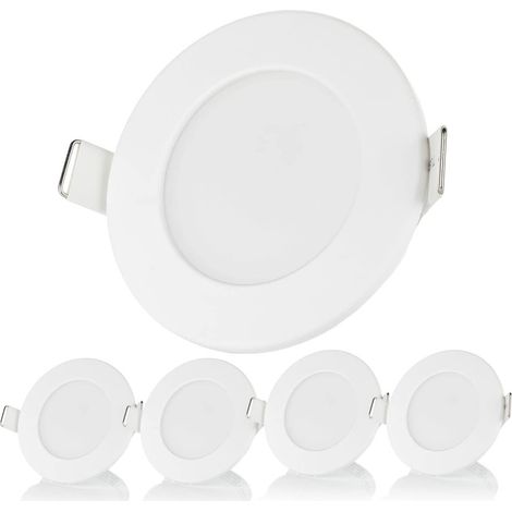Spot LED encastré, 5 unités, 5W, 12V, IP44, pour mettre en valeur les plafonds, les jardins, les façades ou les espaces extérieurs.-AquaForge (1/5)