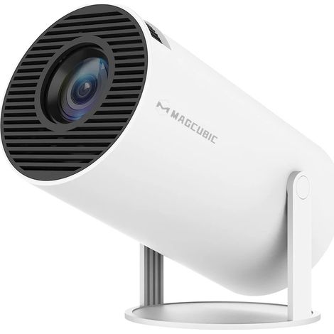 Filiyano – Projecteur 4 K, système Android 11, 260 lumens ANSI, HY300-Blanc, prise européenne