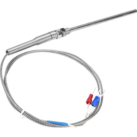 M8 Gewinde Typ K Thermoelement 100mm Sonde Temperaturfühlerdraht 0-400℃ (1 m) (1/5)