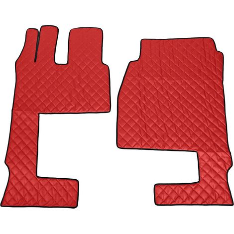 Coppia tappeti in Skeentex - Rosso - compatibile per Mercedes Actros MP4 (09/1109/19) cabina larga, sedile pass. pieghevole, tunnel - Mercedes Actros MP5 (10/19) cabina larga, sedile pass. pieghevo (1/2)