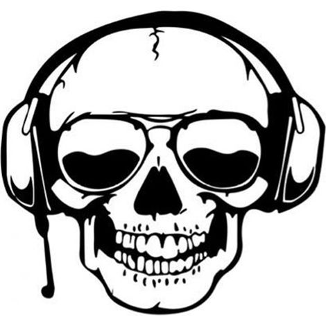 Gruseliger Totenkopf-Wandaufkleber, schaurig-schön, Halloween-Partydekoration, abnehmbar, hinterlässt keine Rückstände, für den Innenbereich (S) 46 x 43 cm, schwarzes Vinyl