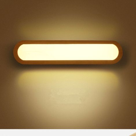 Applique murale LED nordique en bois massif, luminaire décoratif d'intérieur, idéal pour une chambre à coucher, un couloir, des escaliers, une armoire carrée créative en bois, une lampe de lecture