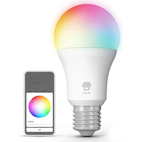 Chuango A609C Lampadina Smart E27 Wifi - Lampadina Intelligente Colorata per Risparmio Energetico - Regolabile da Smartphone e Compatibile con Alexa, Google Home, Siri - Potenza 10W (1/5)