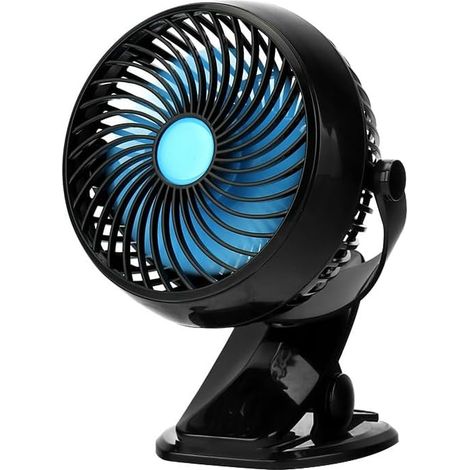 Portable Clip-on Cooling Fan 720 Degree Rotation Adjustable Speed for Car Bed Camping (1/5)