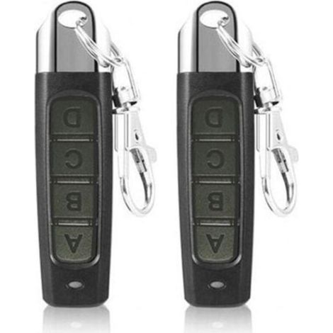 Télécommande universelle pour porte de garage 433 MHz, duplicateur d'alarme de voiture, ouvre-serrure pour la maison et le magasin, volets roulants, boutons ABCD(2 articles) (1/4)