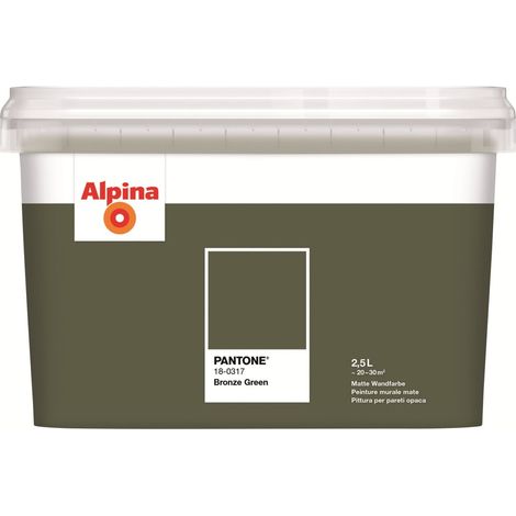 Alpina Wandfarbe Pantone matt bronze green 2,5 L Wandfarbe (1/3)