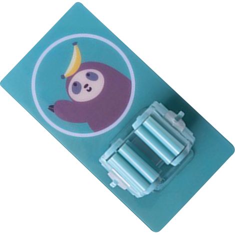 Support à balai/serpillère multifonctionnel, motif dessin animé, auto-adhésif, sans perçage, pour ranger les balais dans la buanderie, la salle de bain, la cuisine ou le garage. (1/5)