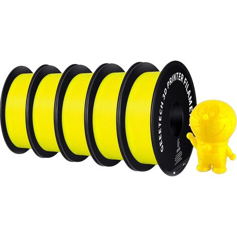 Filamento per stampa 3D, PETG resistente, facile da usare, giallo (1/2)