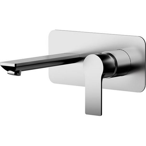 Miscelatore monocomando lavabo da incasso con piastra orizzontale in ottone cromato serie Energy