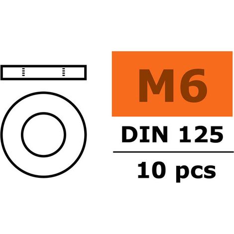 Revtec - Washer M6 - Galvanized Steel - 10 pcs